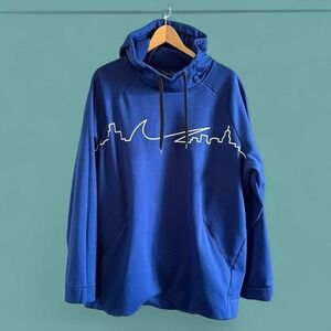 Men's Nike‎ Navy Blue Cityscape Skyline Hoodie/Hooded Sweatshirt-Size XL